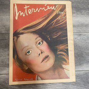 Interview Magazine Sissy Spacek Andy Warhol Vtg Steven Spielberg Pop Art RARE
